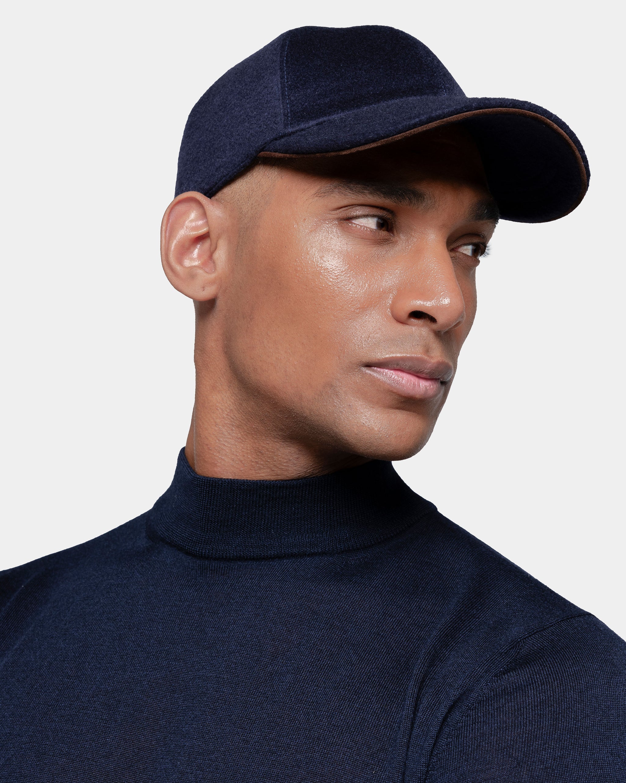 Cappellino da Baseball tinta unita Blu 100% Puro Cashmere | Filatori