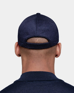 Cappellino da Baseball tinta unita Blu 100% Puro Cashmere | Filatori