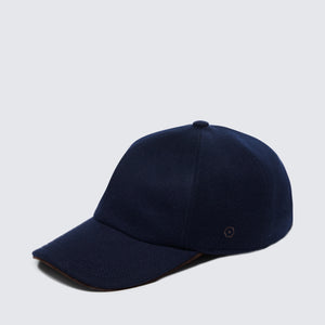 Cappellino da Baseball tinta unita Blu 100% Puro Cashmere | Filatori