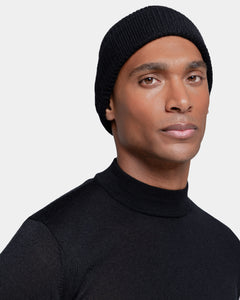 Black Beanie in Cashmere Silk | Filatori