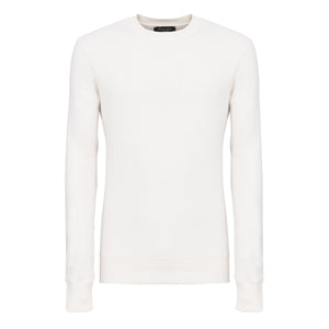 Natural White Crewneck sweatshirt in Cotton Cashmere | Filatori