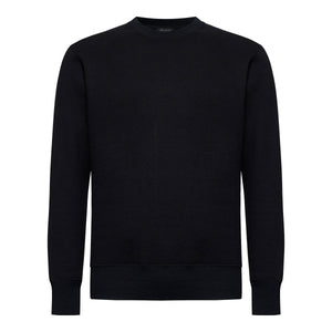 Felpa girocollo Nera Cotone Cashmere | Filatori