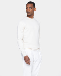 Natural White Crewneck sweatshirt in Cotton Cashmere | Filatori