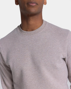 Sand Melange Crewneck sweatshirt in Cotton Cashmere | Filatori