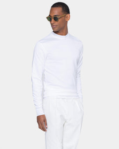 White Crewneck sweatshirt in double jersey Compact Cotton | Filatori