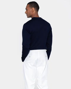 Blue Crewneck sweatshirt in double jersey Compact Cotton | Filatori