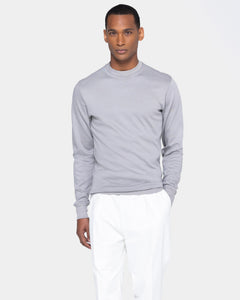 Grey Crewneck sweatshirt in double jersey Compact Cotton | Filatori