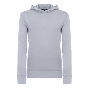 Grey Hoodie in double jersey Compact Cotton | Filatori