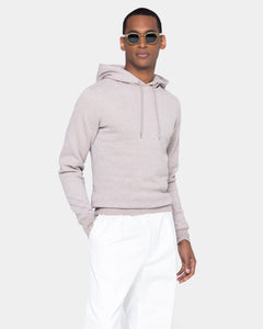 Sand Melange Hoodie in Cotton Cashmere | Filatori