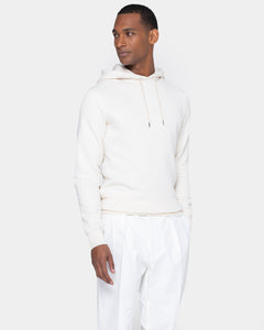 Natural White Hoodie in Cotton Cashmere | Filatori