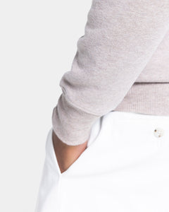 Sand Melange Hoodie in Cotton Cashmere | Filatori