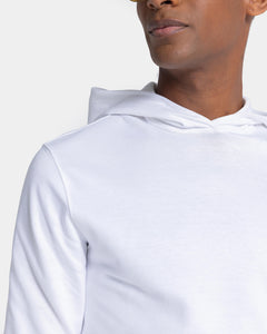 White Hoodie in double jersey Compact Cotton | Filatori