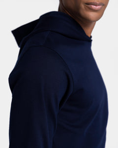 Blue Hoodie in double jersey Compact Cotton | Filatori