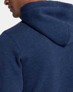 Felpa con cappuccio Blu Melange Cotone Cashmere | Filatori