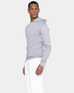 Grey Hoodie in double jersey Compact Cotton | Filatori