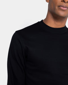 Black Crewneck sweatshirt in double jersey Compact Cotton | Filatori