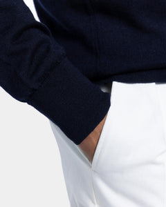 Blue Long Sleeved Polo Knitwear in Cashmere Mulberry Silk | Filatori