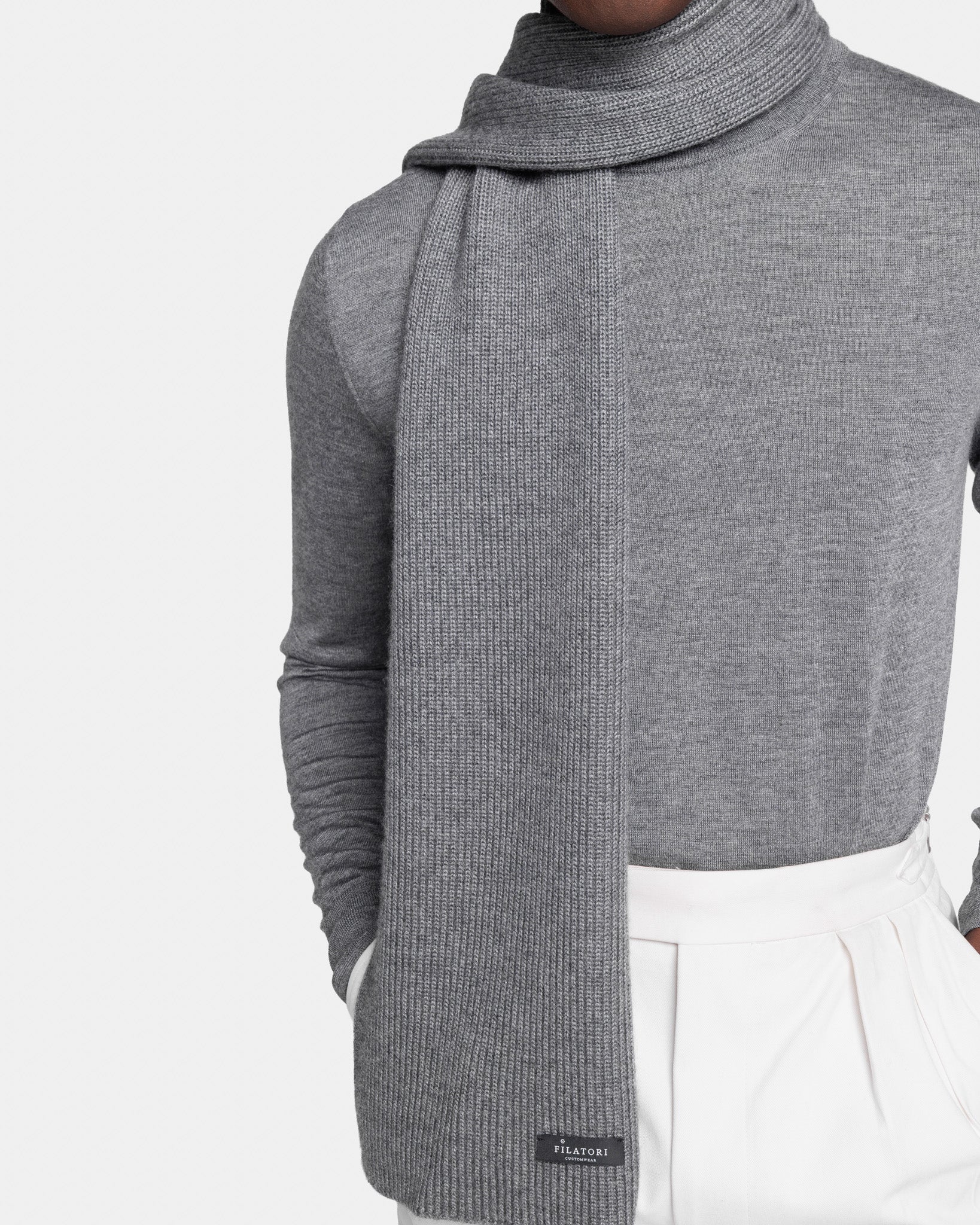 Grey Scarf in Cashmere Silk | Filatori