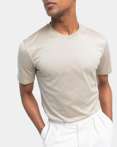 Sand Short Sleeve T-Shirt 100% Egyptian Cotton | Filatori 