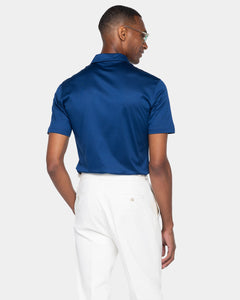 Blue Marine Short Sleeve Half Zip Polo 100% Egyptian Cotton | Filatori