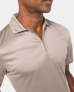 Polo mezza zip manica corta tinta unita Talpa 100% Cotone egiziano | Filatori