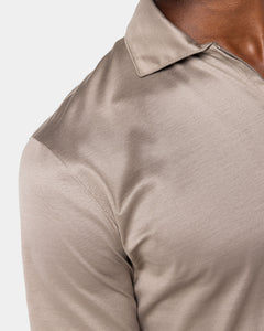Polo mezza zip manica corta tinta unita Talpa 100% Cotone egiziano | Filatori