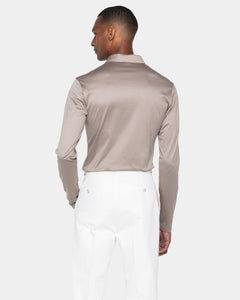 Polo mezza zip manica lunga tinta unita Talpa 100% Cotone egiziano | Filatori