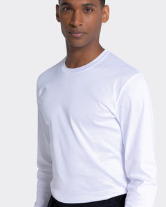 White Long Sleeve T-Shirt 100% Ultra-fine Supima Cotton | Filatori 