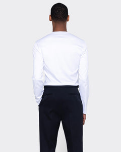 White Long Sleeve T-Shirt 100% Ultra-fine Supima Cotton | Filatori 