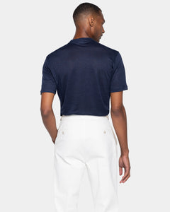 T shirt manica corta tinta unita Blu 100% Masters of Linen | Filatori