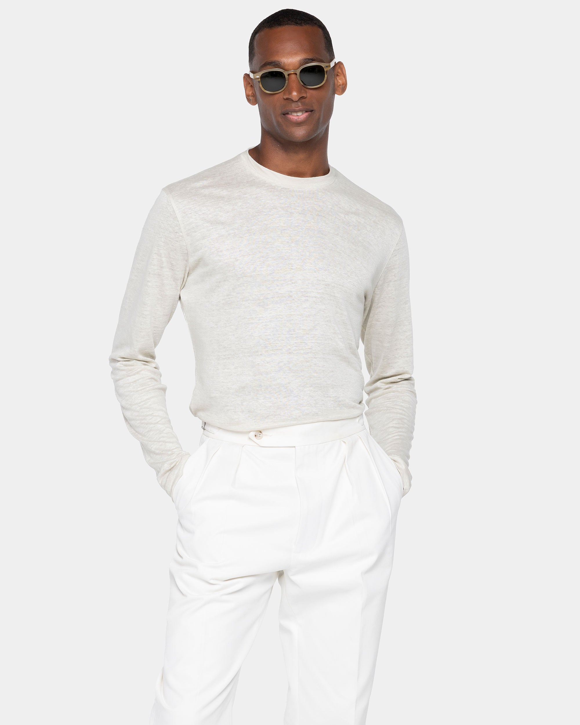 Rope Long Sleeve T-Shirt 100% Masters of Linen | Filatori 