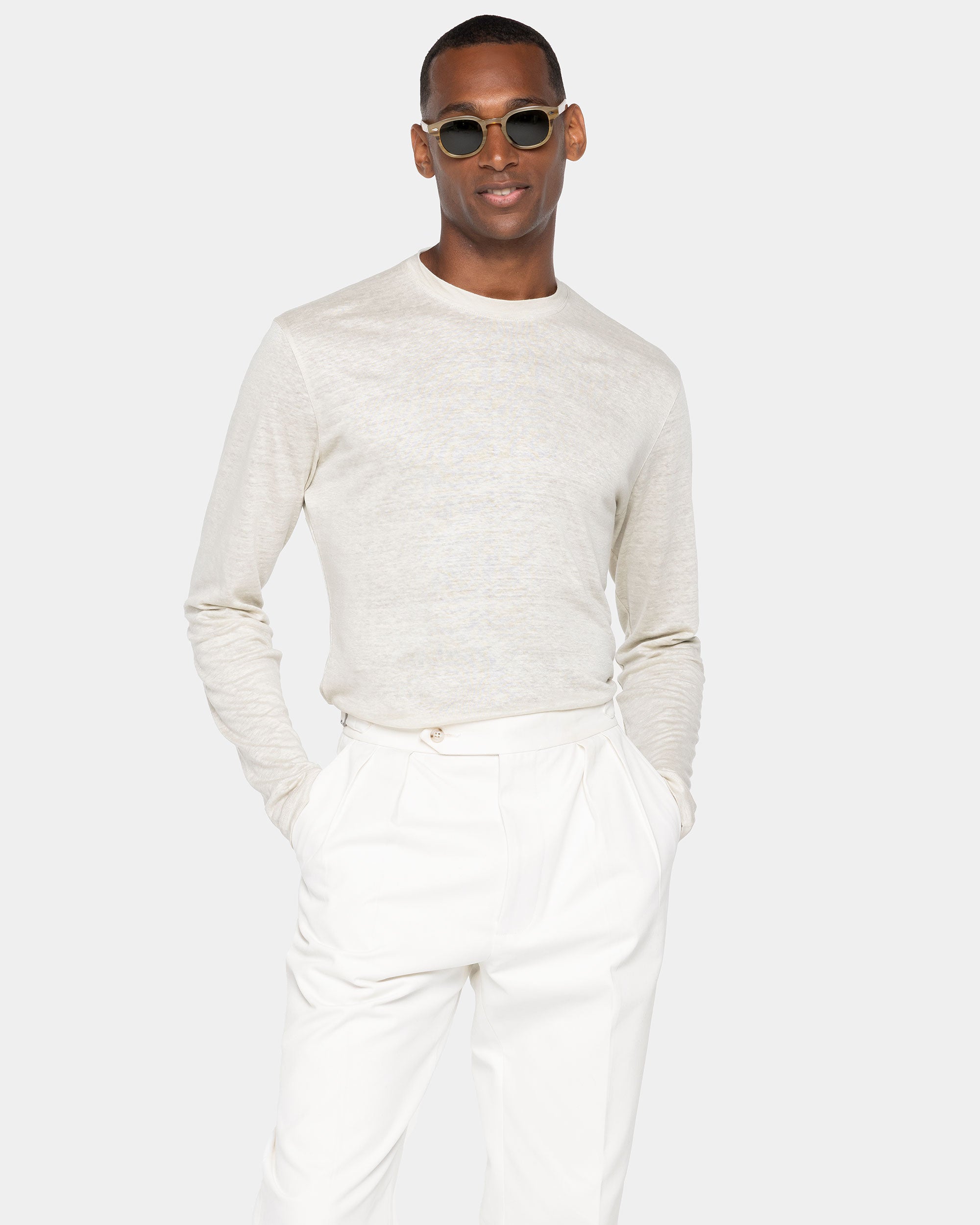Rope Long Sleeve T-Shirt 100% Masters of Linen | Filatori 
