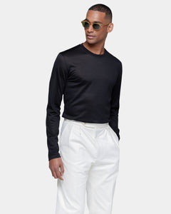 Black Tech Long Sleeve T-Shirt Wool | Filatori 