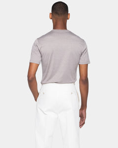 T shirt manica corta soft tinta unita Sabbia Melange Seta Cotone | Filatori