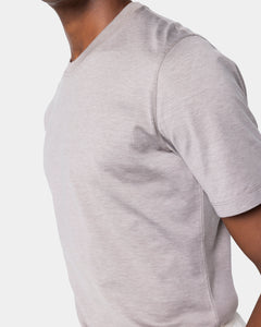 T shirt manica corta soft tinta unita Sabbia Melange Seta Cotone | Filatori
