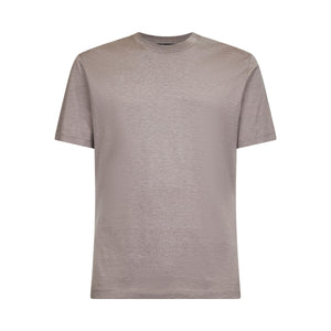 T shirt manica corta soft tinta unita Sabbia Melange Seta Cotone | Filatori