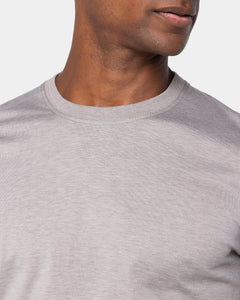 Sand Melange Soft Long Sleeved T-Shirt Silk Cotton | Filatori 