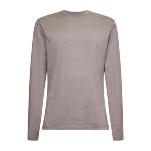 Sand Melange Soft Long Sleeved T-Shirt Silk Cotton | Filatori 