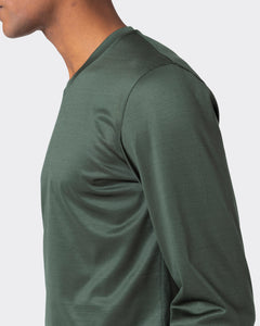 Military green Long Sleeve T-Shirt 100% Egyptian Cotton | Filatori 